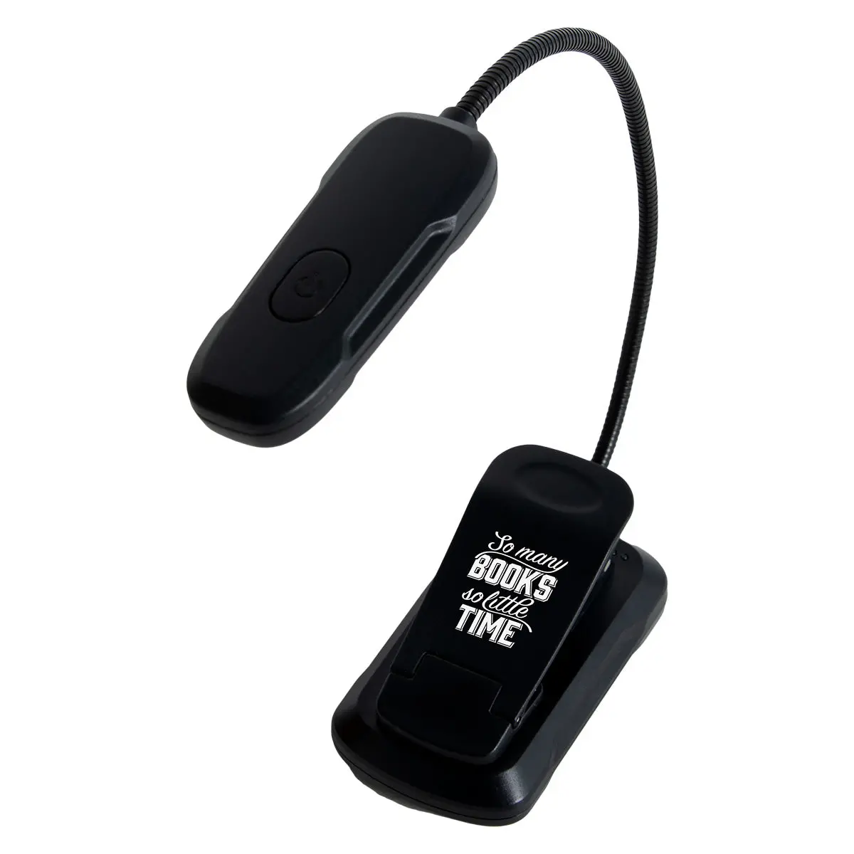 So Many Books So Little Time Black Rechargeable Book Light 1
