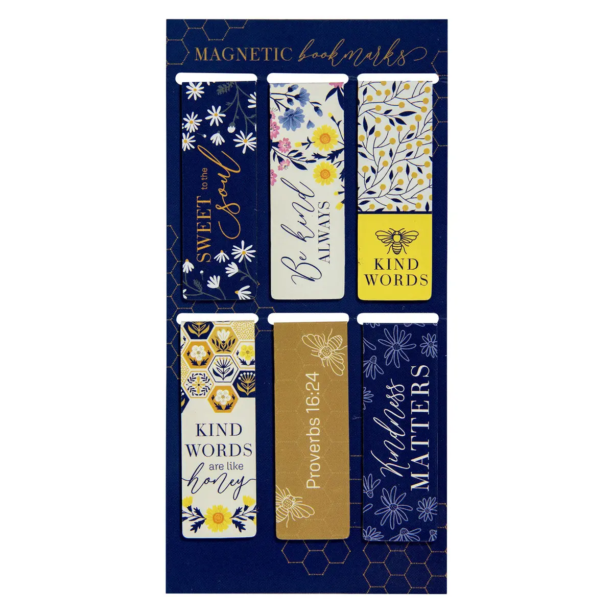 Kind Words Six Piece Magnetic Bookmark Set 1