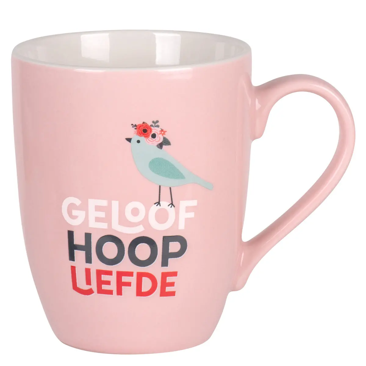 Geloof Hoop Liefde Afrikaans Pink Ceramic Mug 1