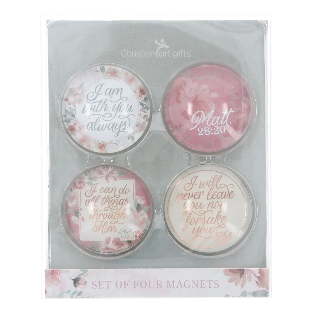 I Am With You Always Four-Piece Glass Magnetic Set 1