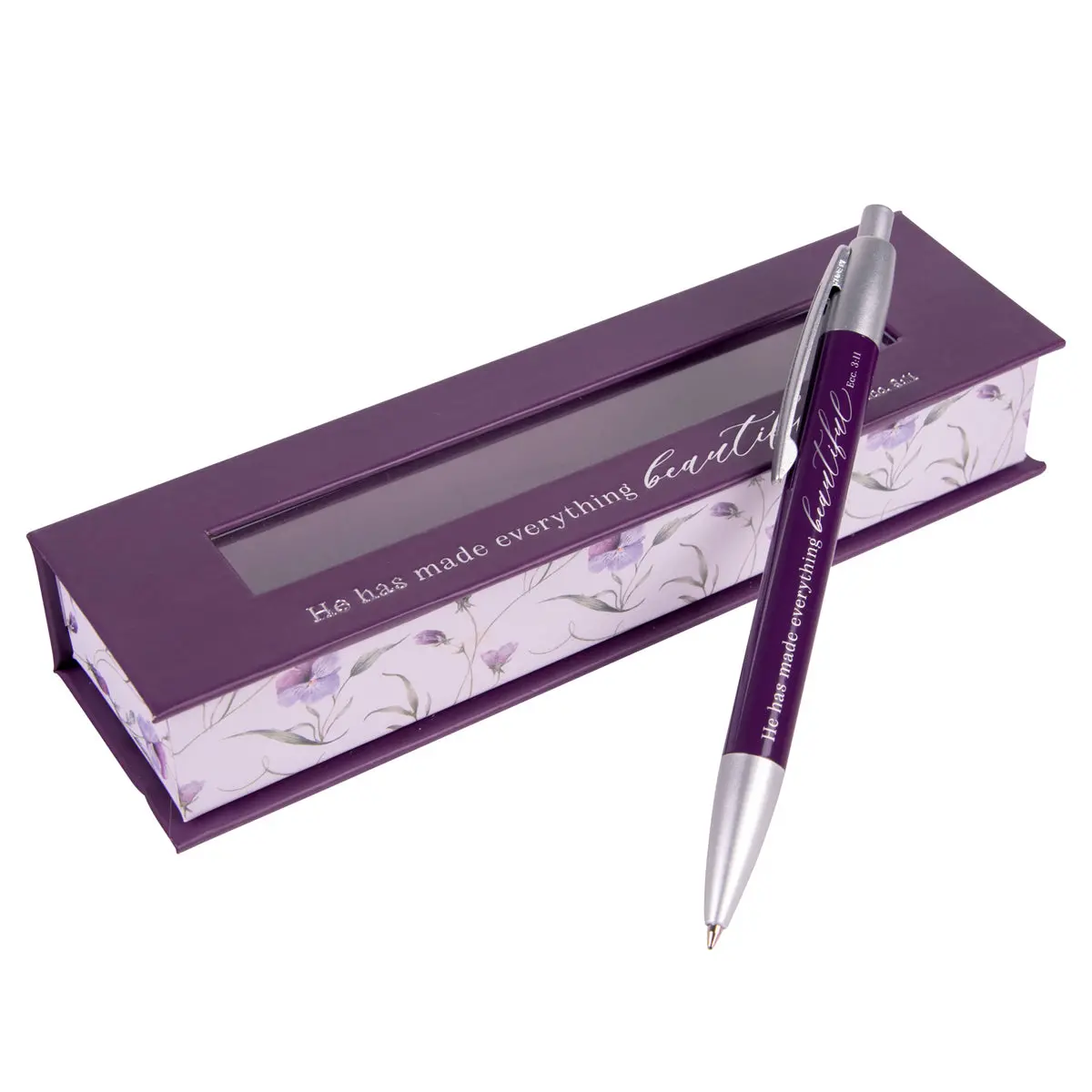 He Has Made Everything Beautiful Purple Pen In Gift Box 1