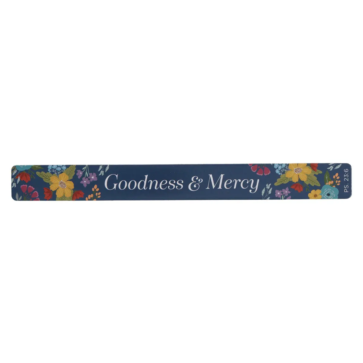 Goodness & Mercy Floral Blue Magnetic Strip 1