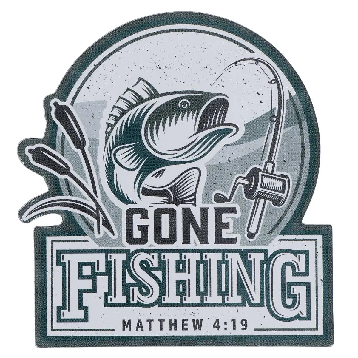 Gone Fishing Magnet With A Message 1