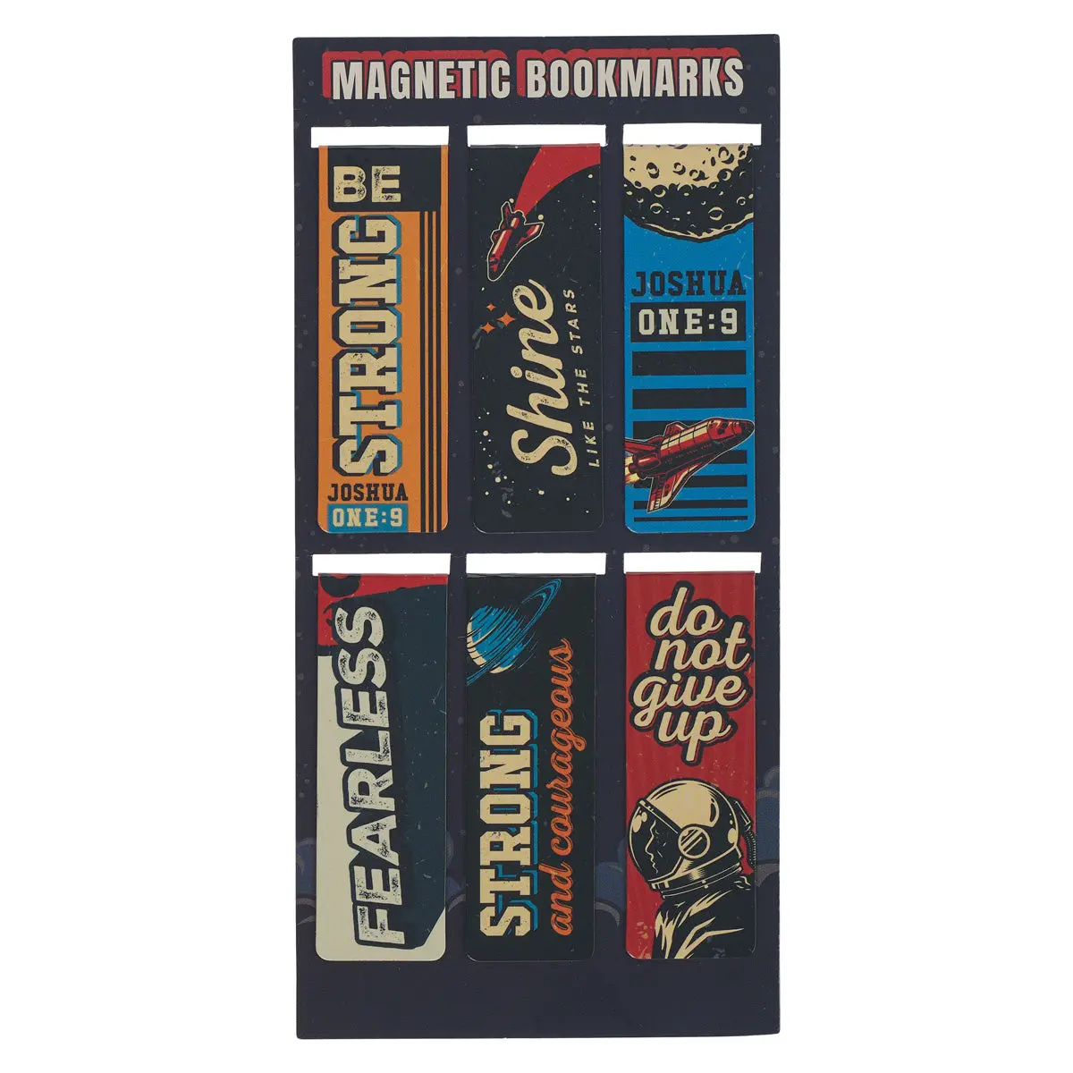 Be Strong And Courageous Six-Piece Magnetic Bookmark Set 1