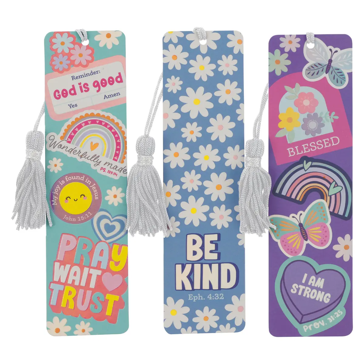 I Am Strong Three-Piece Bookmark With Tassel Set 1