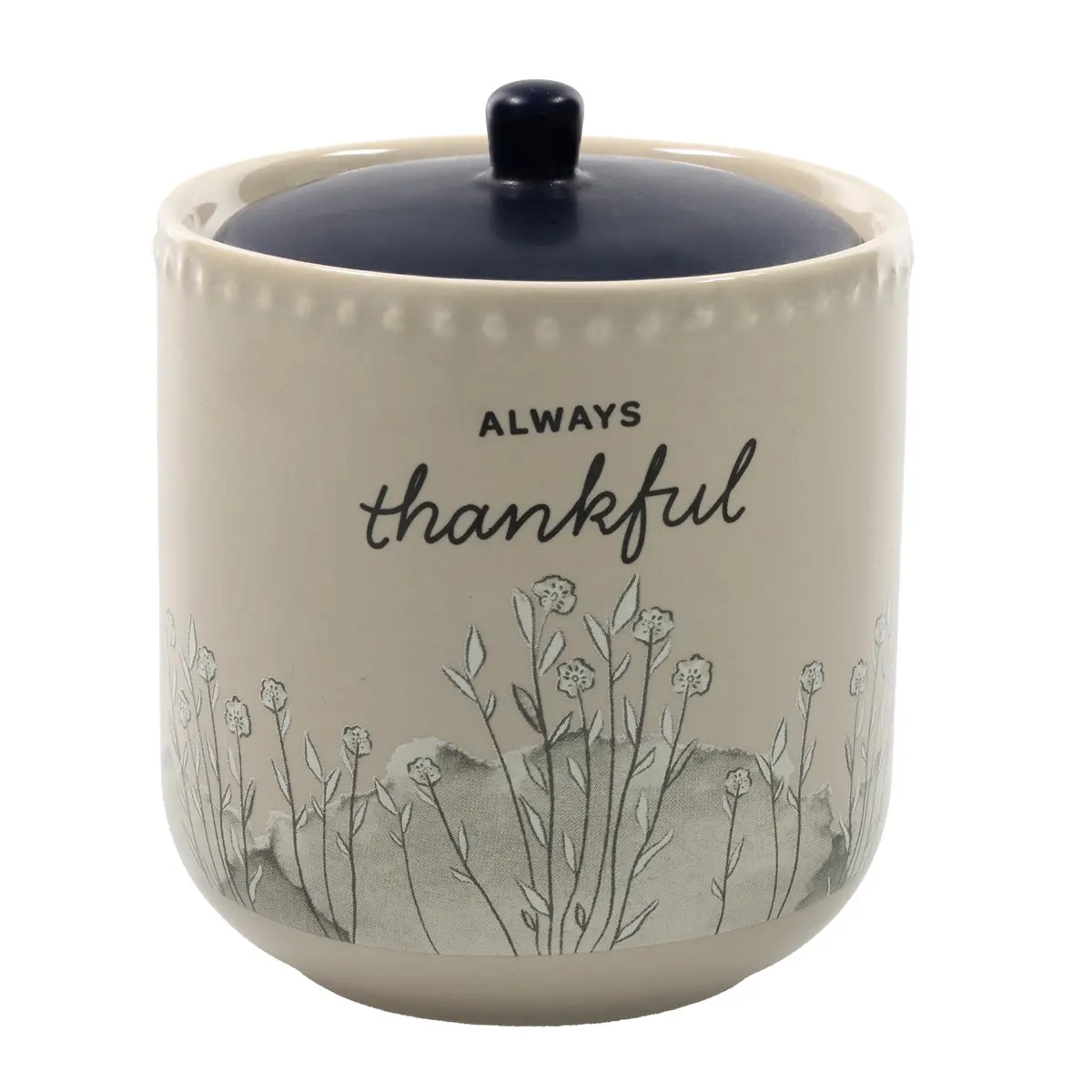 Always Thankful Ceramic Sugar Pot 1