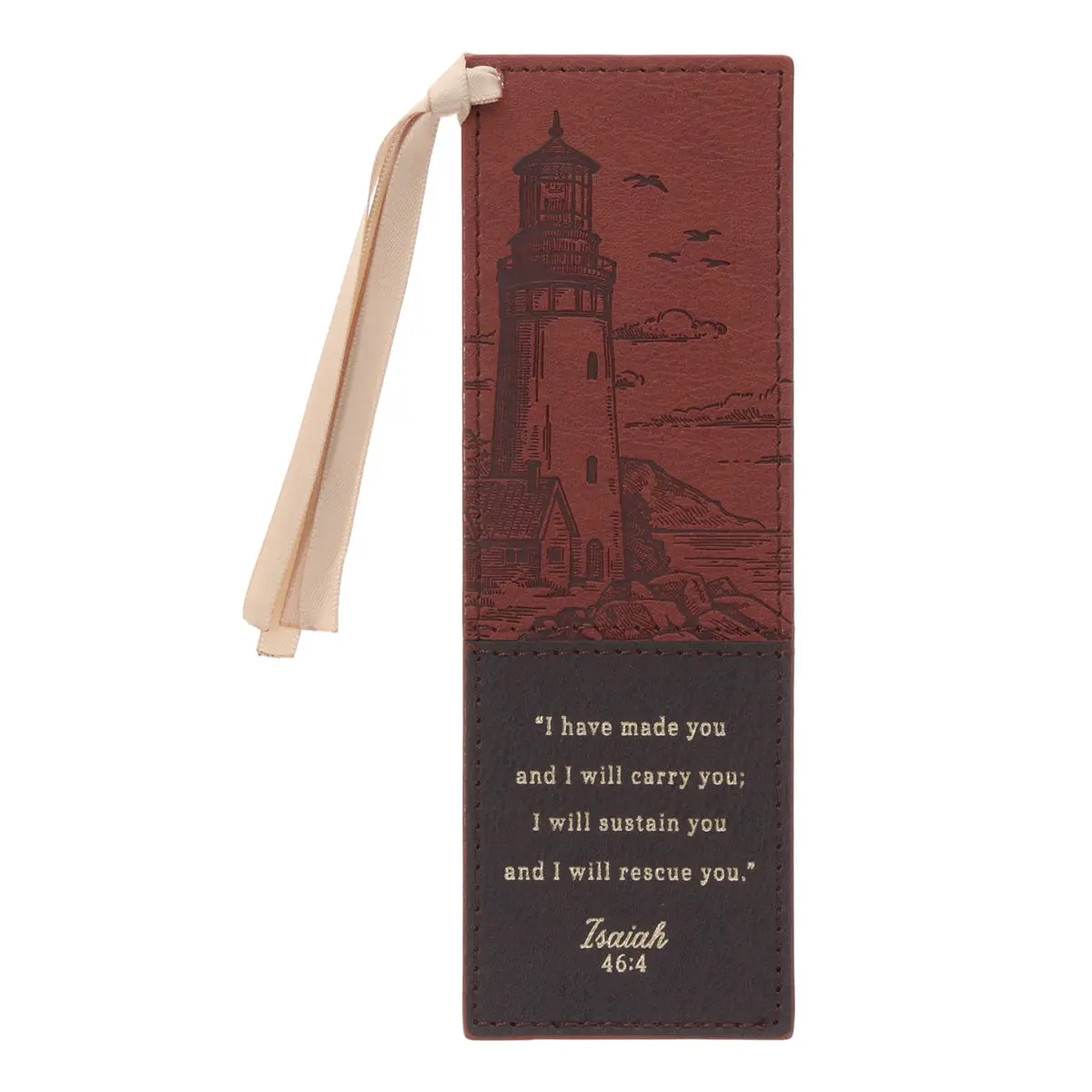 Footprints Faux Leather Bookmark 1