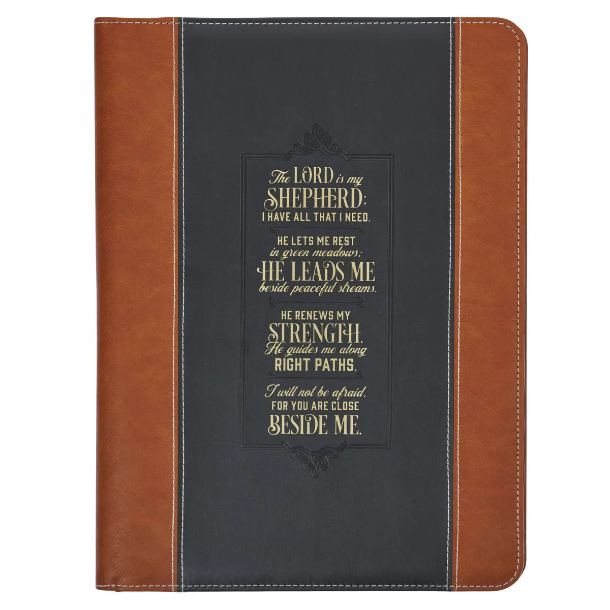 The Lord Is My Strength Faux Leather Executive Portfolio Folder With Zip 1