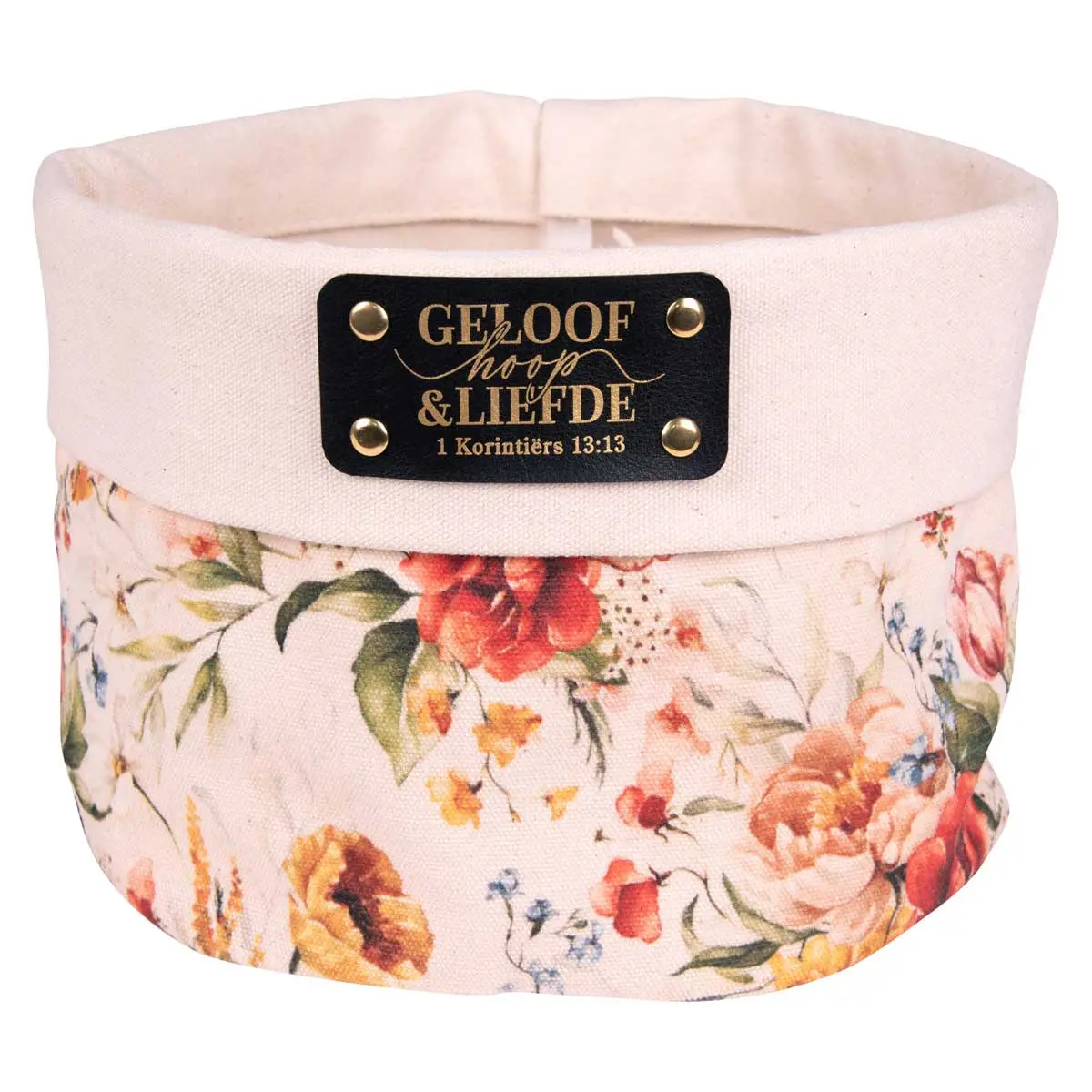 Geloof Hoop En Liefde Afrikaans Canvas Planter Cover 1