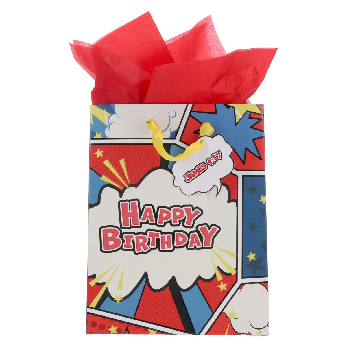 Every Good And Perfect Gift Is From Above - Happy Birthday Medium Gift Bag With Gift Tag 1
