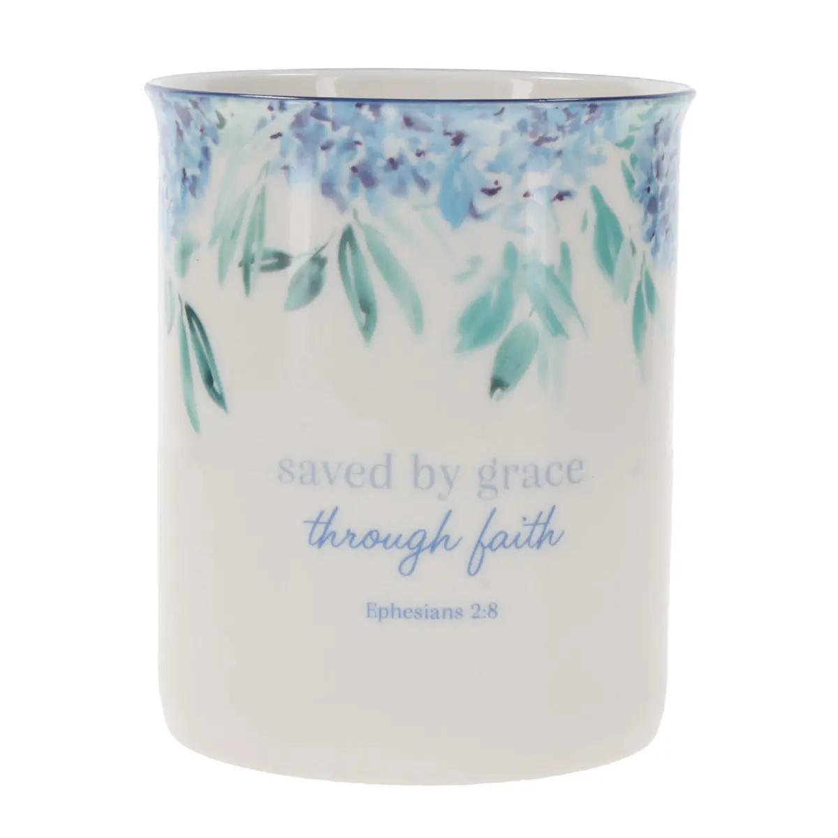 Saved By Grace Through Faith Ceramic Utensil Holder 1