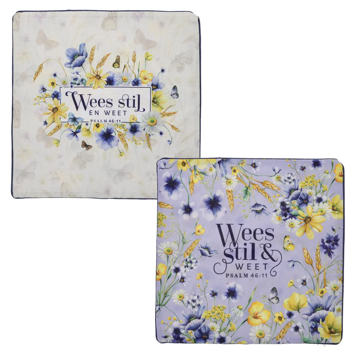 Wees Stil En Weet Afrikaans Two-Piece Square Pillow Case Set 1