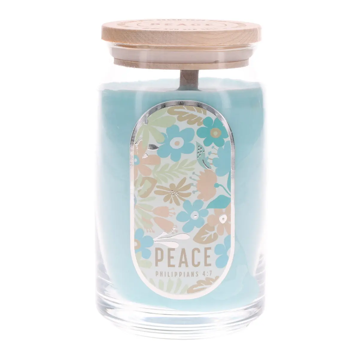 The Lord's Presence - Peace - Aloe And Sea Salt Scented Candle With Wooden Lid 1