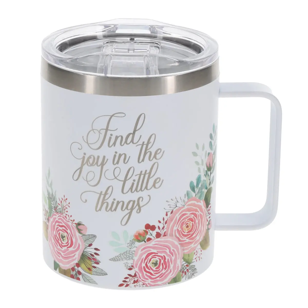 Find Joy In The Little Things Stainless Steel Camp Style Mug 1