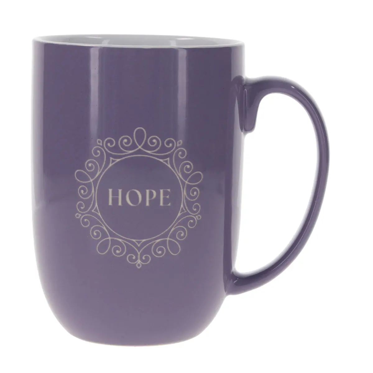 Hope Purple Ceramic Mug With White Interior 1