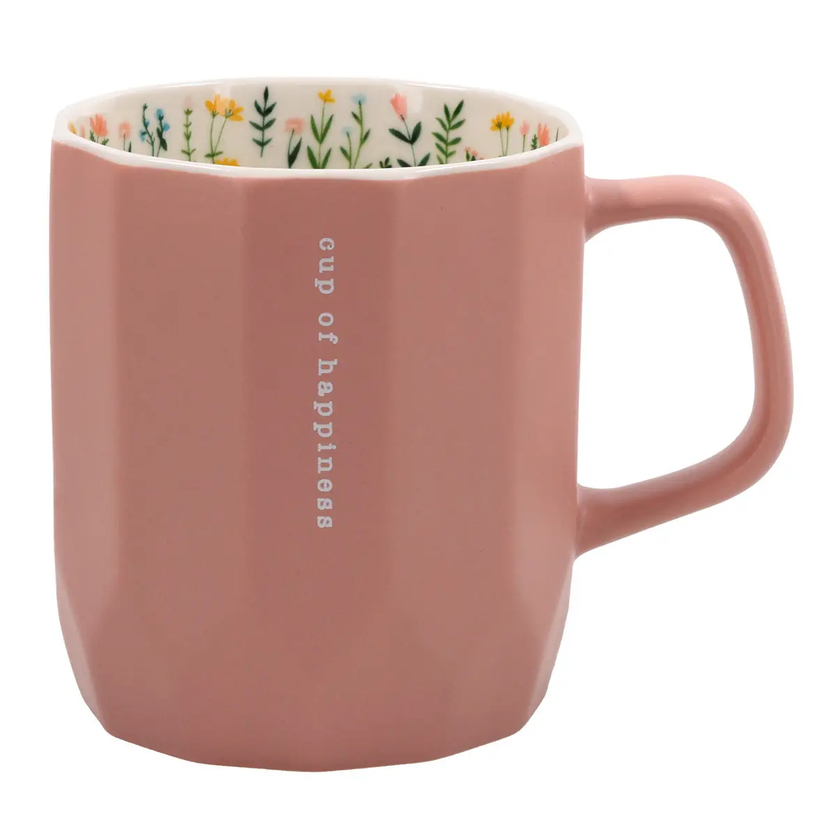 Cup Of Happiness Pink Ceramic Mug 1