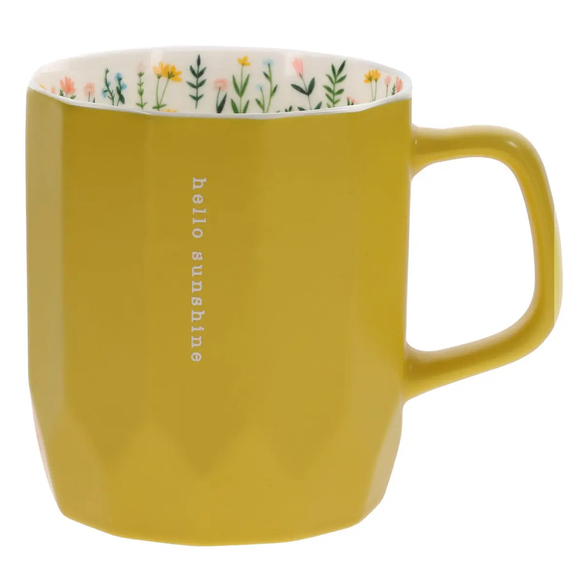 Hello Sunshine Yellow Ceramic Mug 1