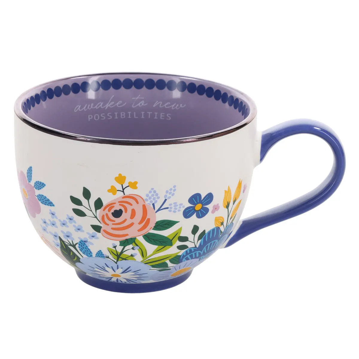 Awake To New Possibilities Ceramic Mug With Purple Interior 1