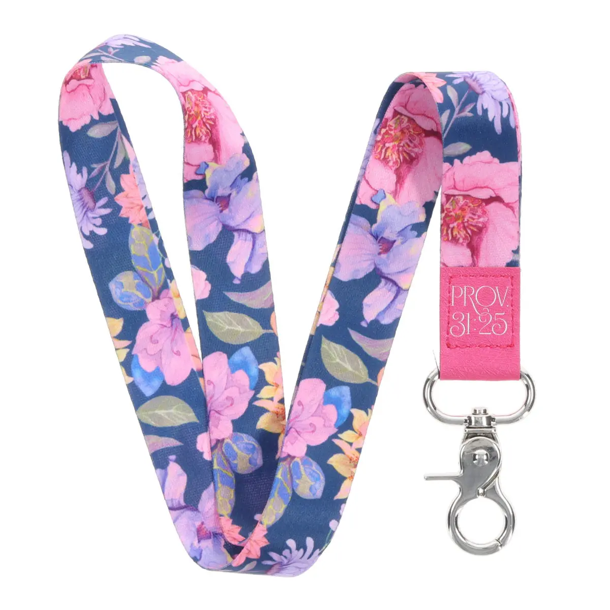 Proverbs 31:25 Floral Lanyard 2