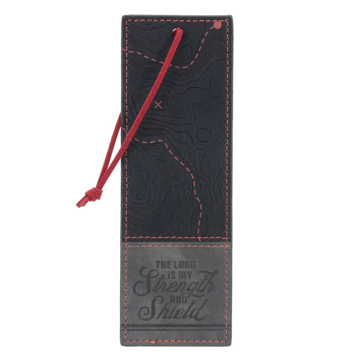 The Lord Is My Strength And Shield Faux Leather Bookmark 1