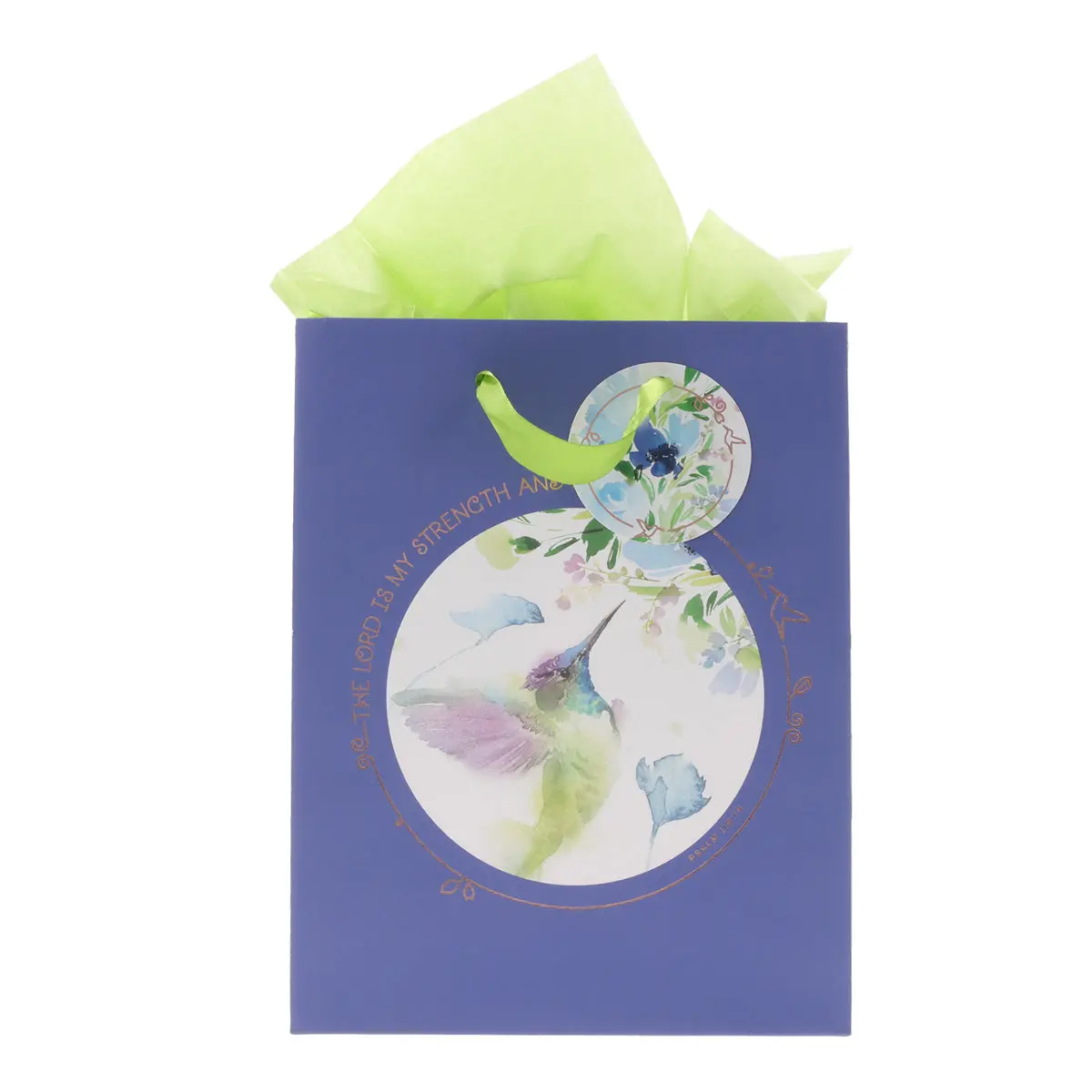 The Lord Is My Strength And My Song Medium Gift Bag With Gift Tag 1