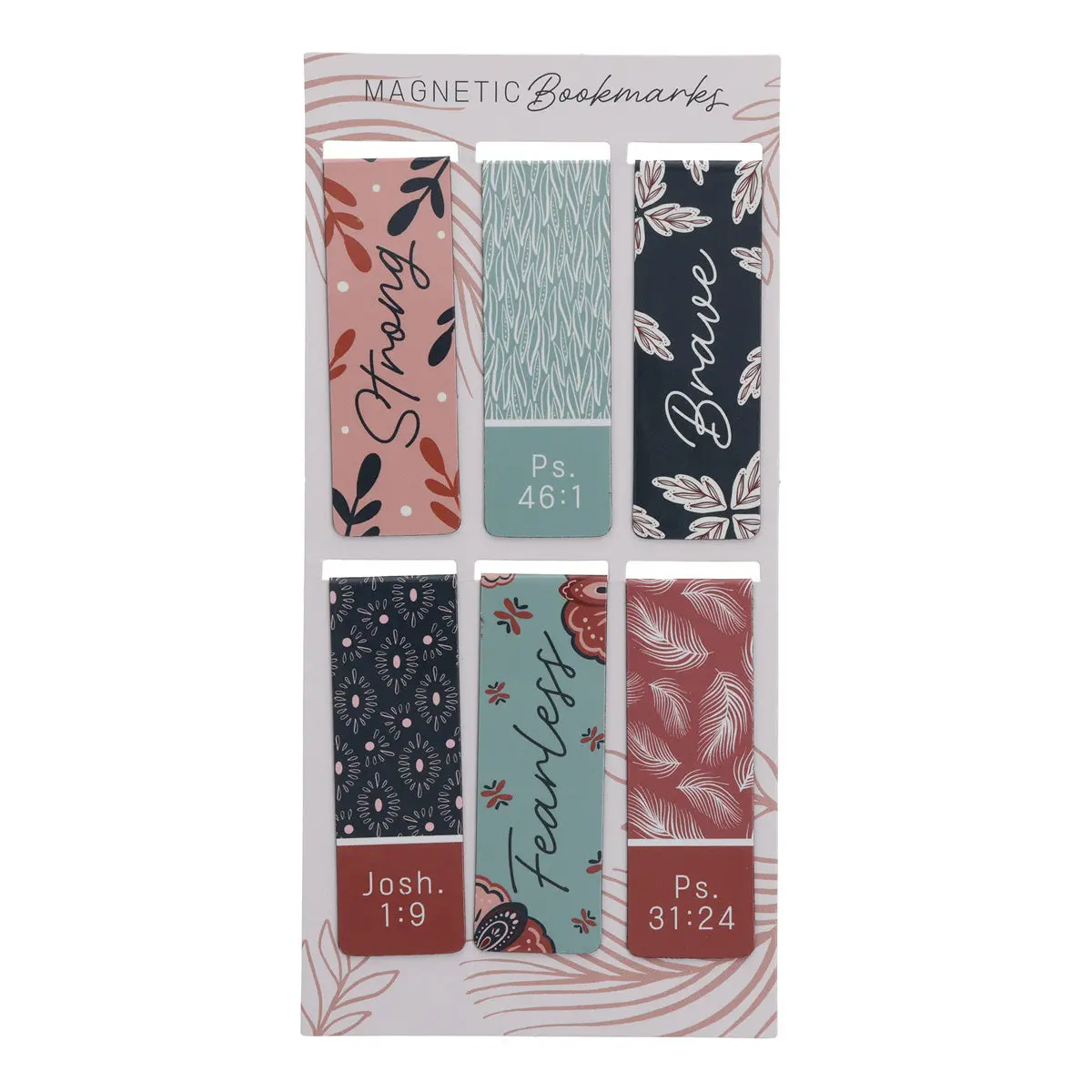 Be Strong And Courageous Six-Piece Magnetic Bookmark Set 1