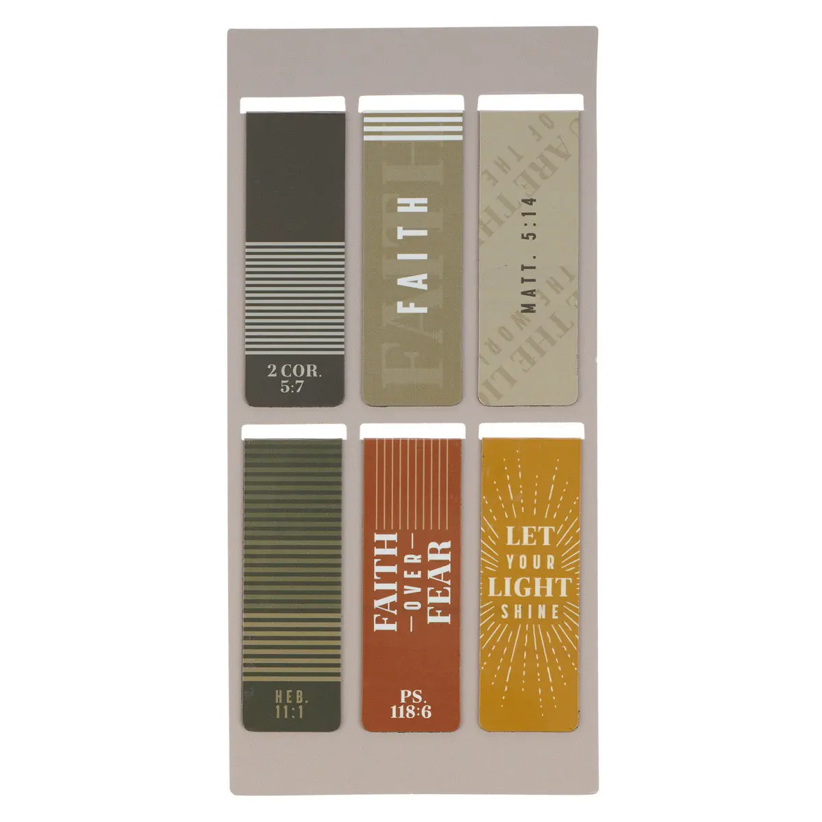 Faith Over Fear Six-Piece Magnetic Bookmark Set 2
