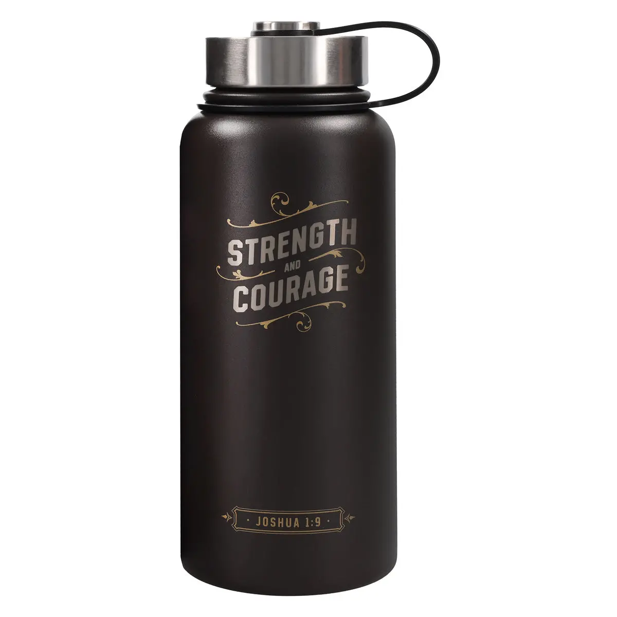 Strength And Courage Stainless Steel Water Bottle 1