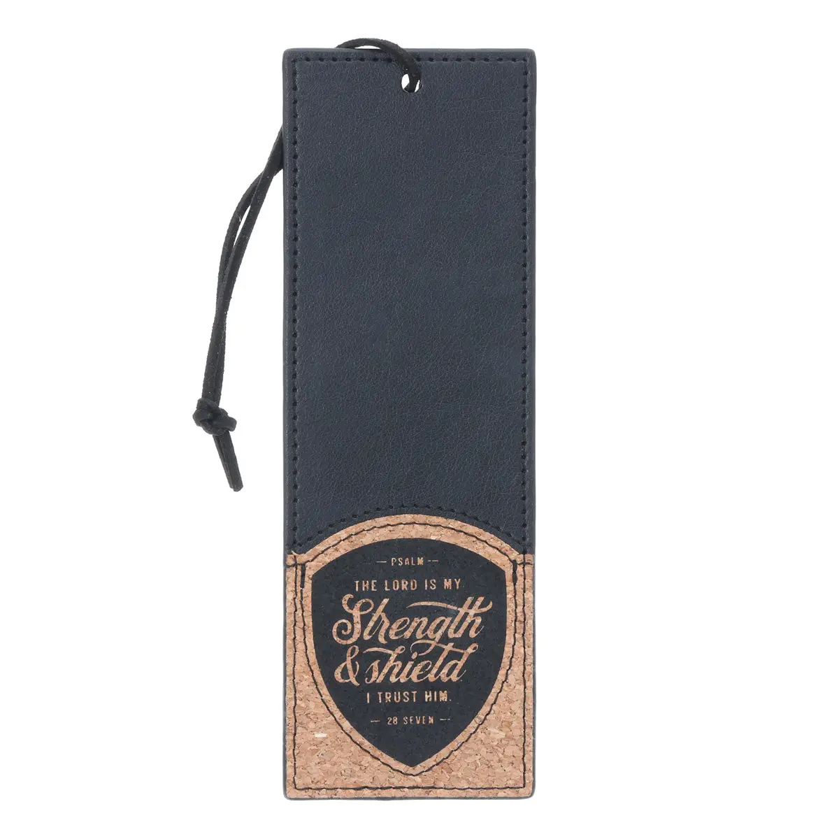 The Lord Is My Strength And Shield Faux Leather Bookmark 1