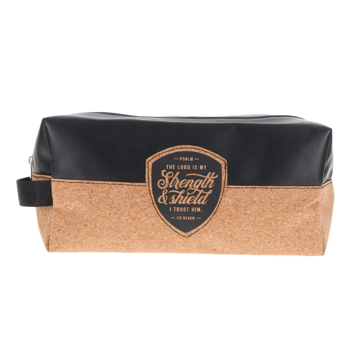 The Lord Is My Strength And Shield I Trust Him Faux Leather Zipper Pouch 1