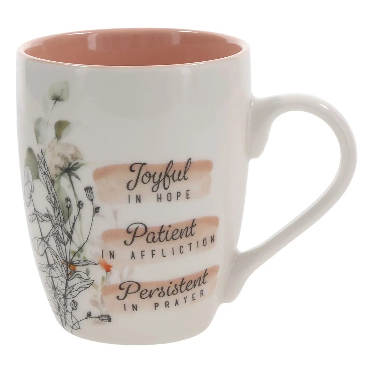 Joyful In Hope, Patient In Affliction, Persistent In Prayer Ceramic Mug 1