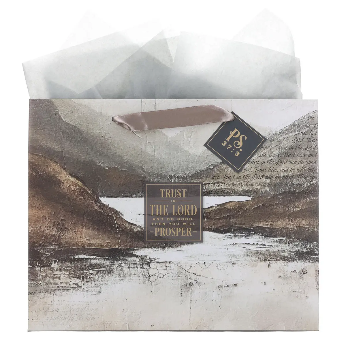 Trust In The Lord Large Landscape Gift Bag With Gift Tag 1