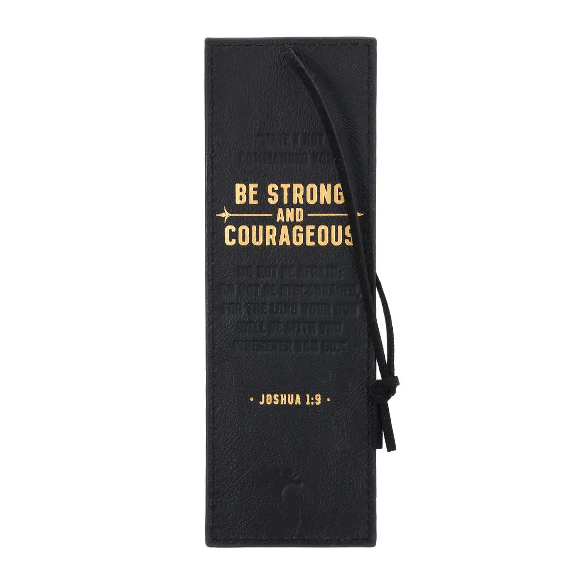 Strength And Courage Genuine Leather Bookmark 2