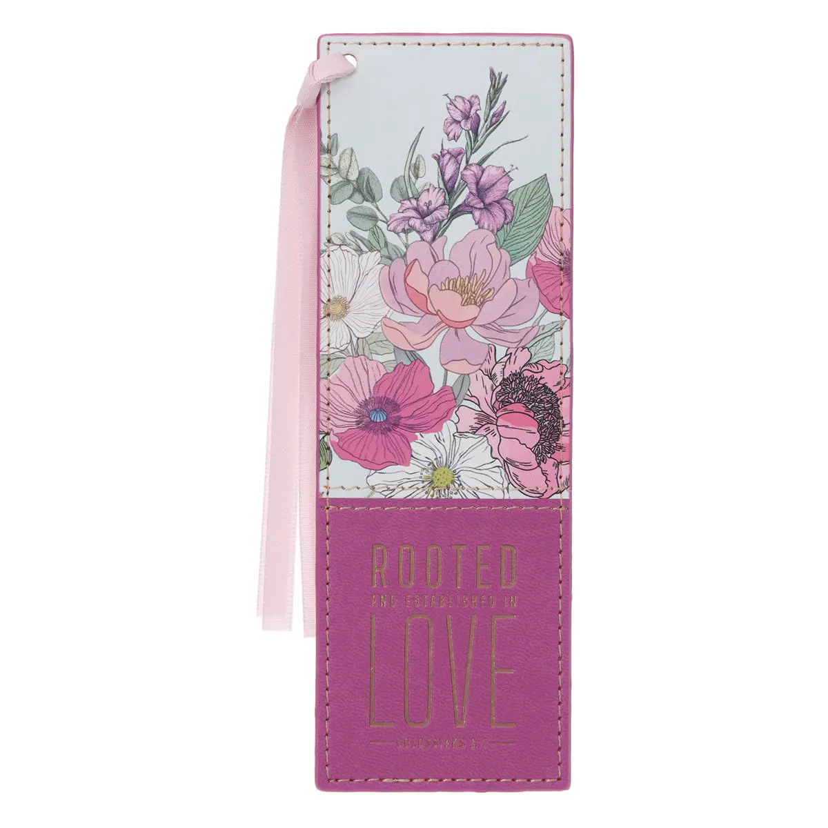 Rooted And Established In Love Faux Leather Bookmark 1