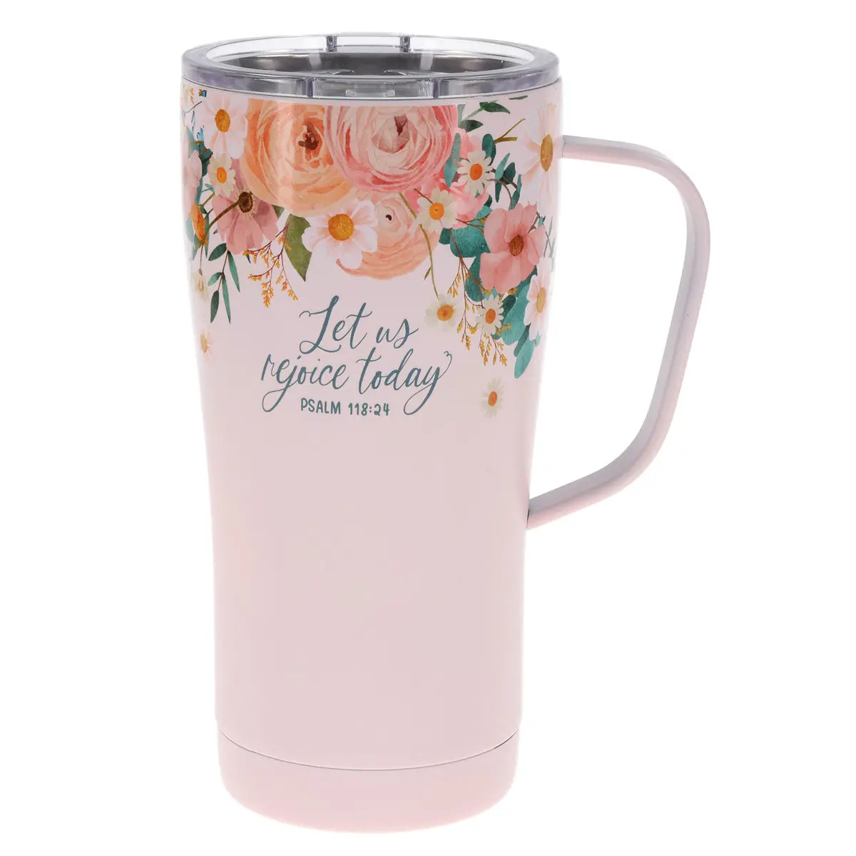 Let Us Rejoice Today Stainless Steel Travel Mug With Handle 1