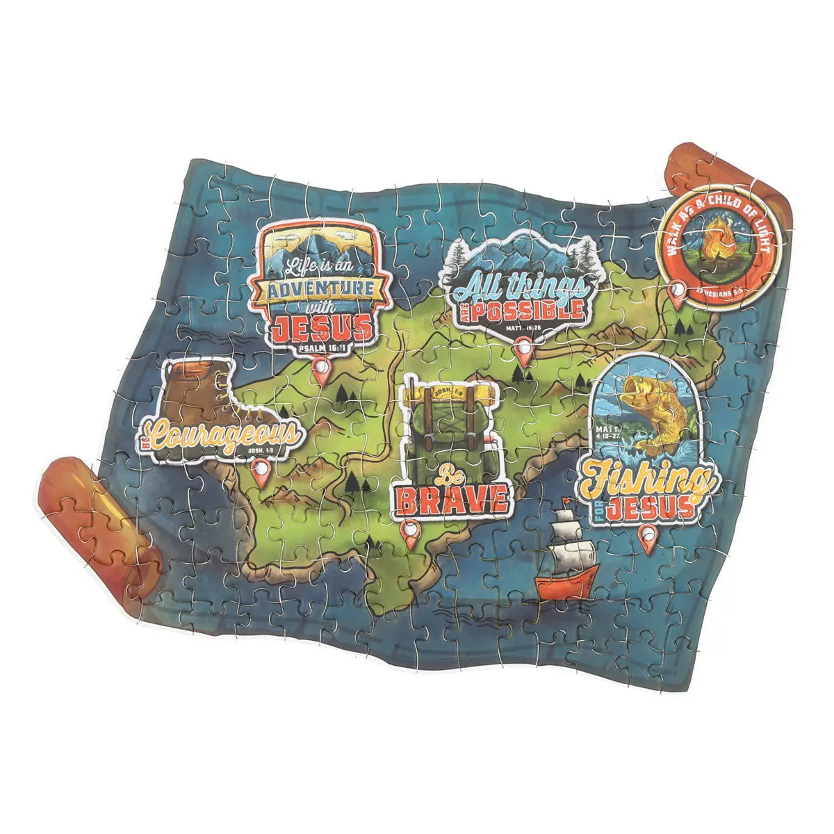 Life Is An Adventure With Jesus 140-Piece Cardboard Puzzle 1