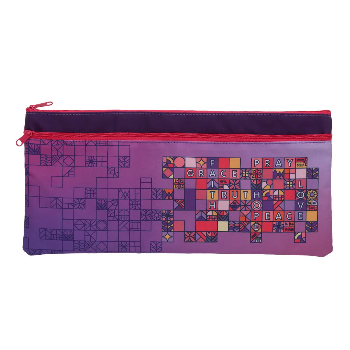 Crossword Purple Pencil Case 1