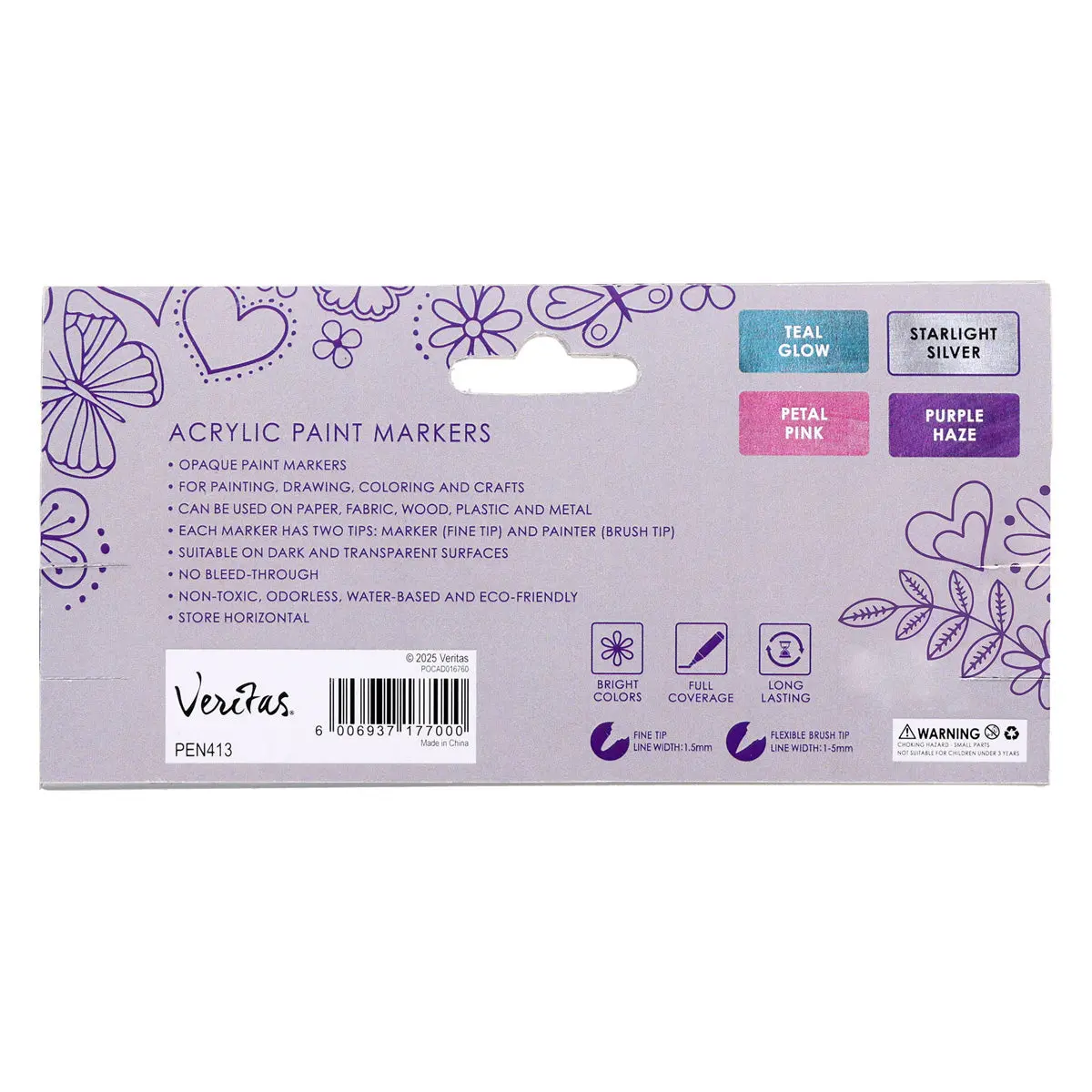 Veritas Four-Piece Metallic Acrylic Marker Set 2