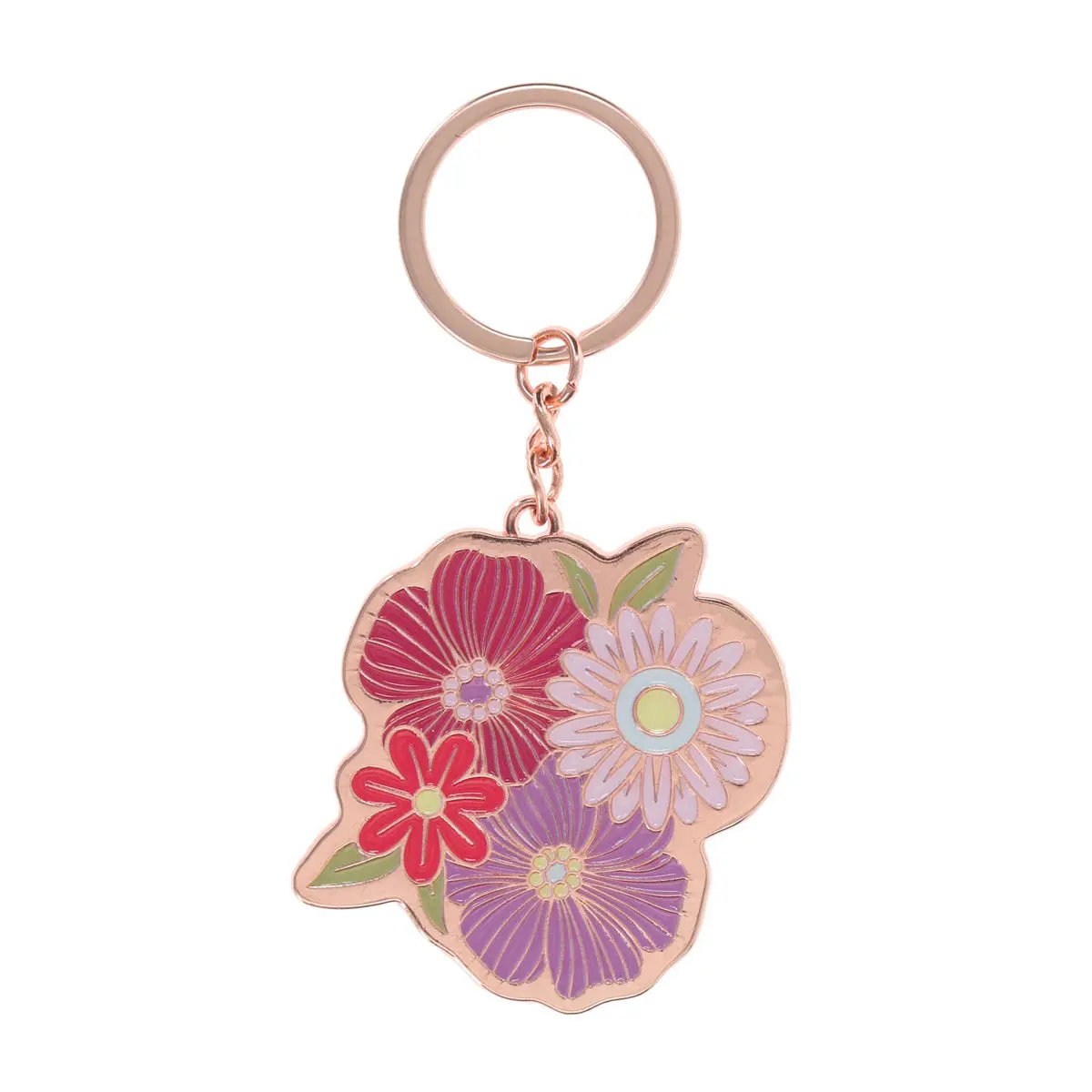 Beauty Blossoms From Within Metal Keychain 1