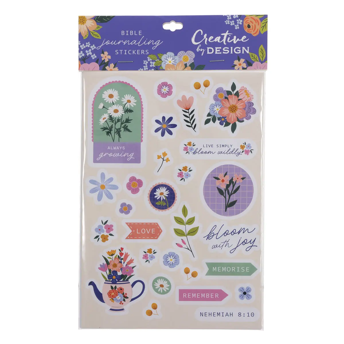 Bloom Wildly Three-Piece Journaling Stickers 1