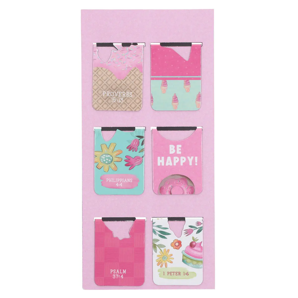 Joyful Girl Six-Piece Magnetic Bookmark Set 2