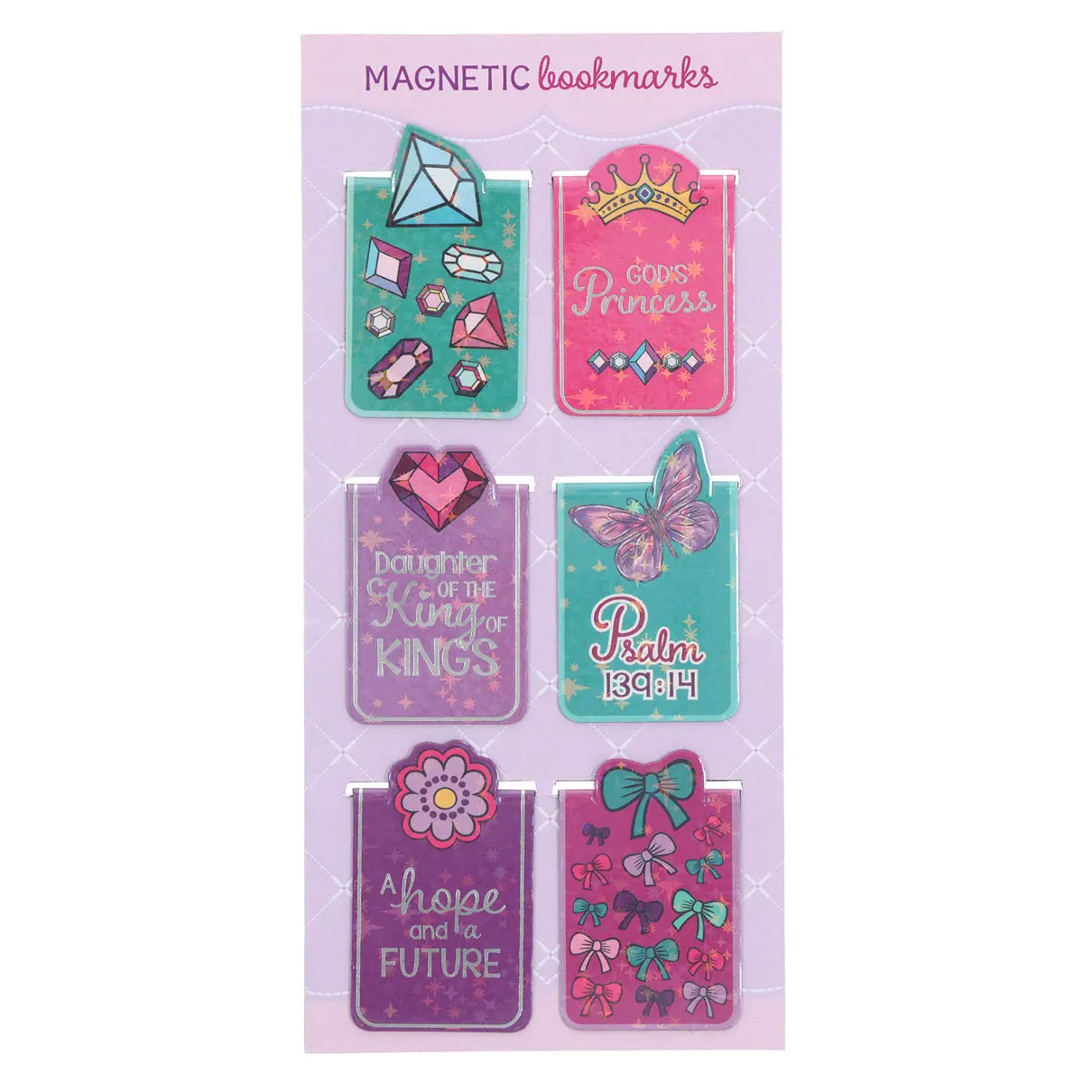 God's Princess Six-Piece Magnetic Bookmark Set 1