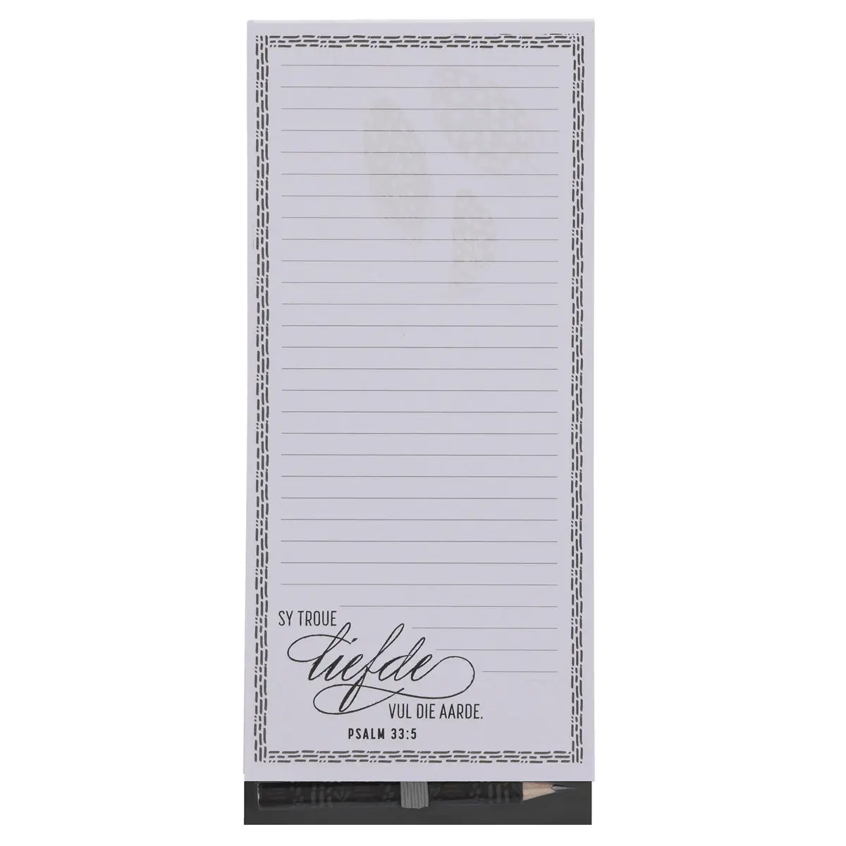 Sy Troue Liefde Vul Die Aarde Afrikaans Magnetic Notepad With Pencil 1