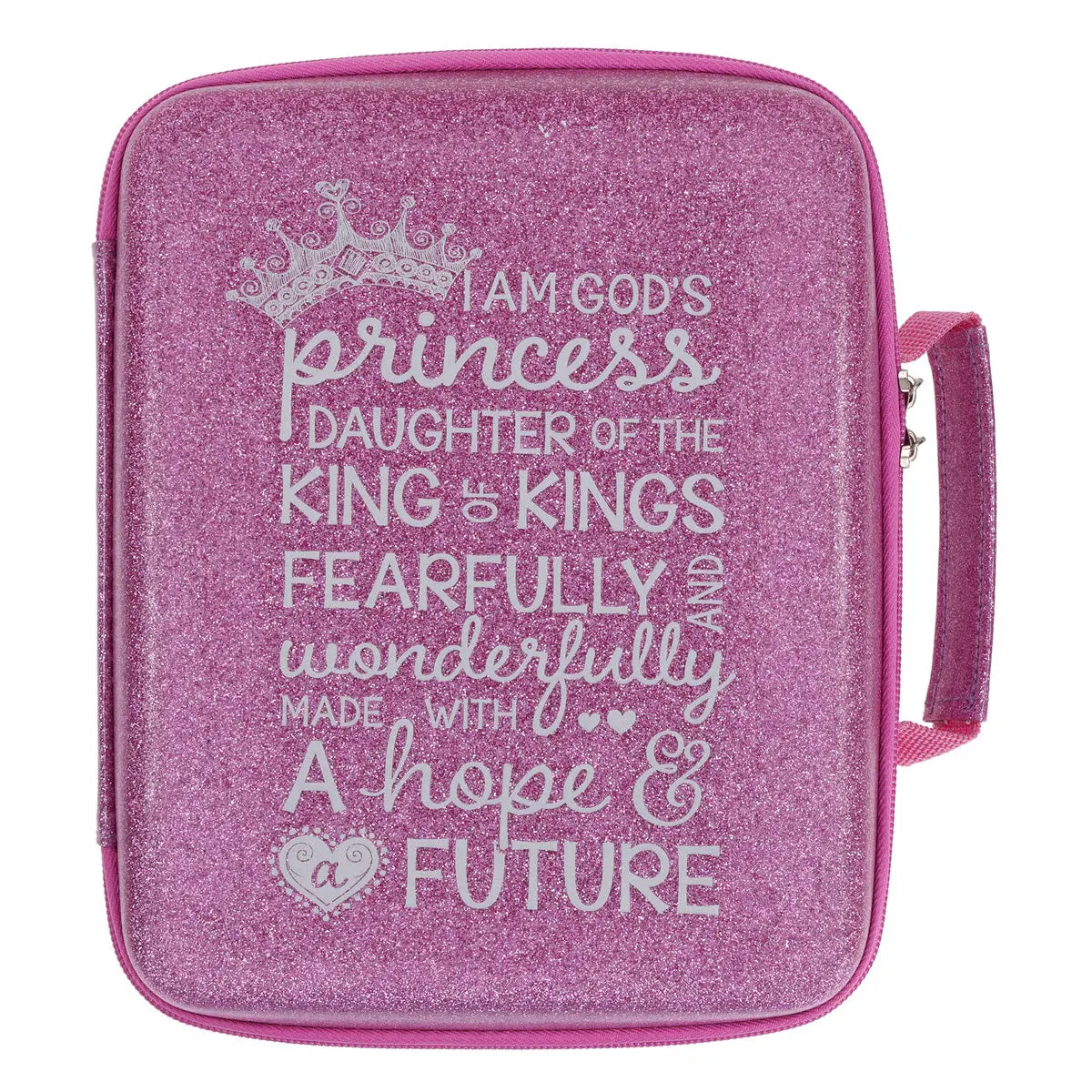 I Am God's Princess Daughter Of The King Of Kings Purple Glitter Bible Cover 1