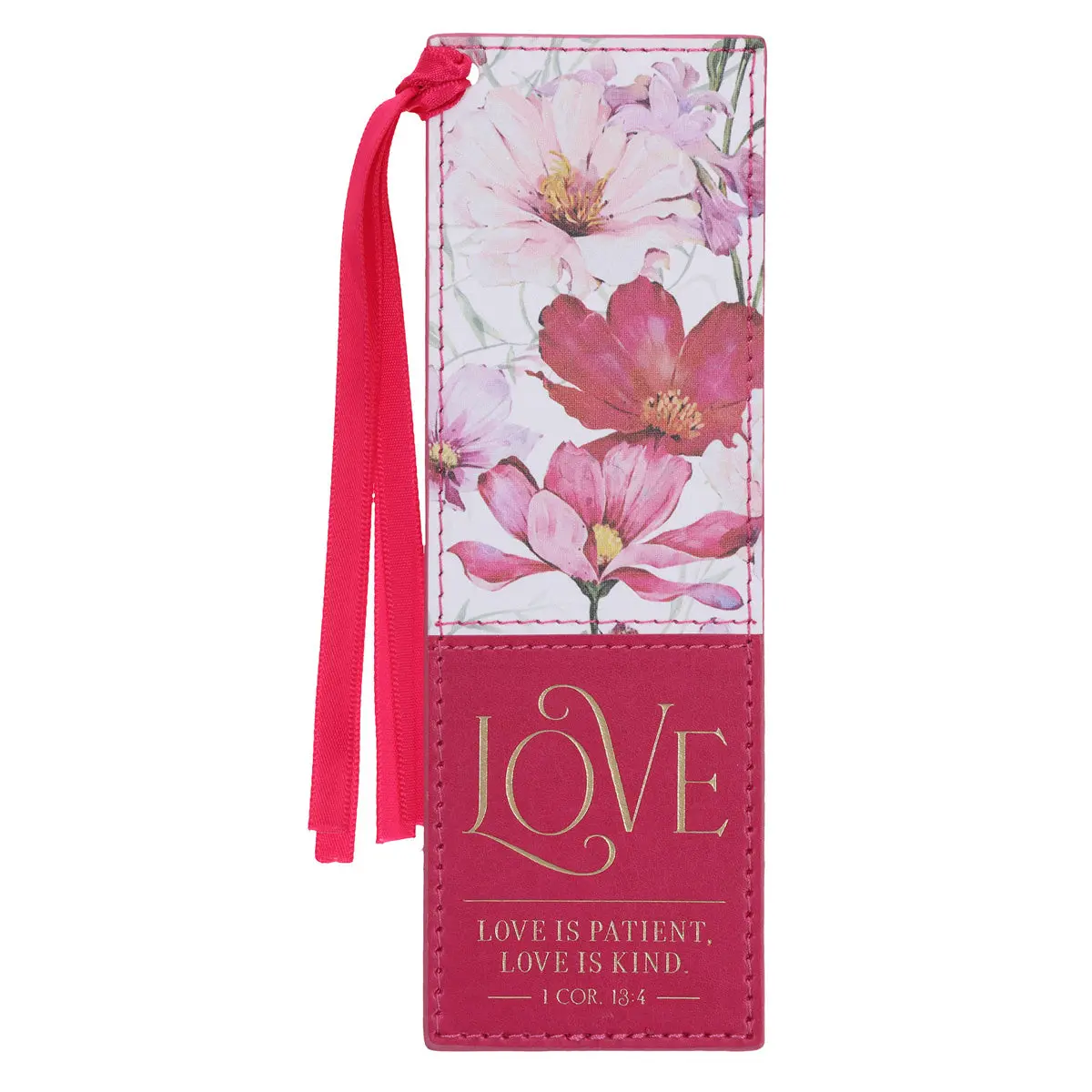 Love Is Patient, Love Is Kind Faux Leather Bookmark 1