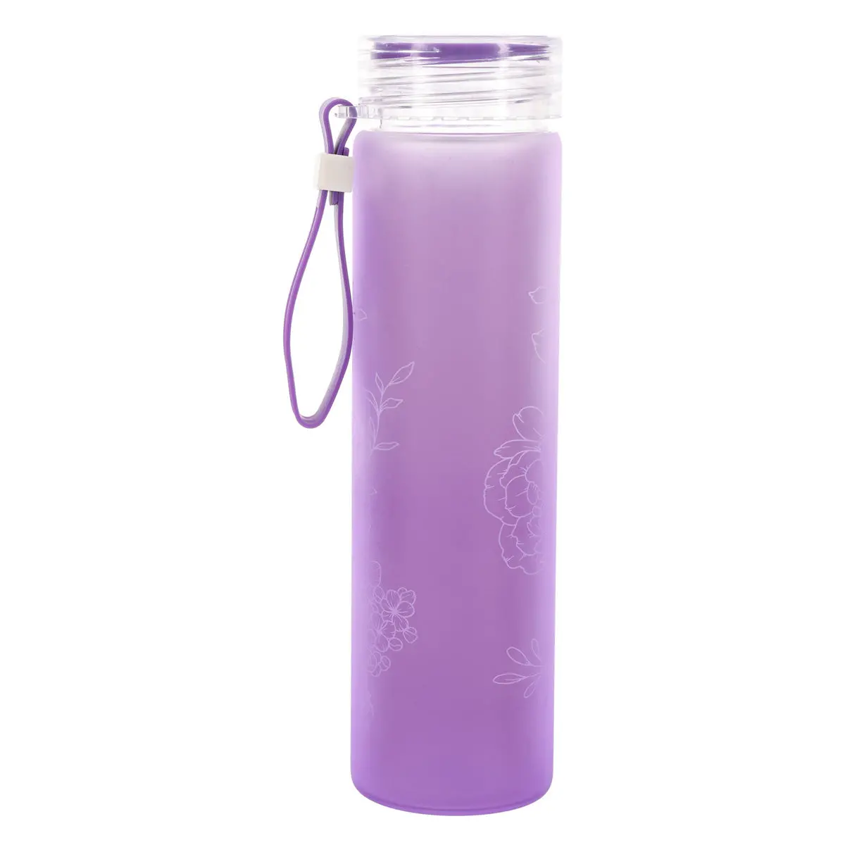 The Joy Of The Lord Is Your Strength Frosted Glass Water Bottle 2