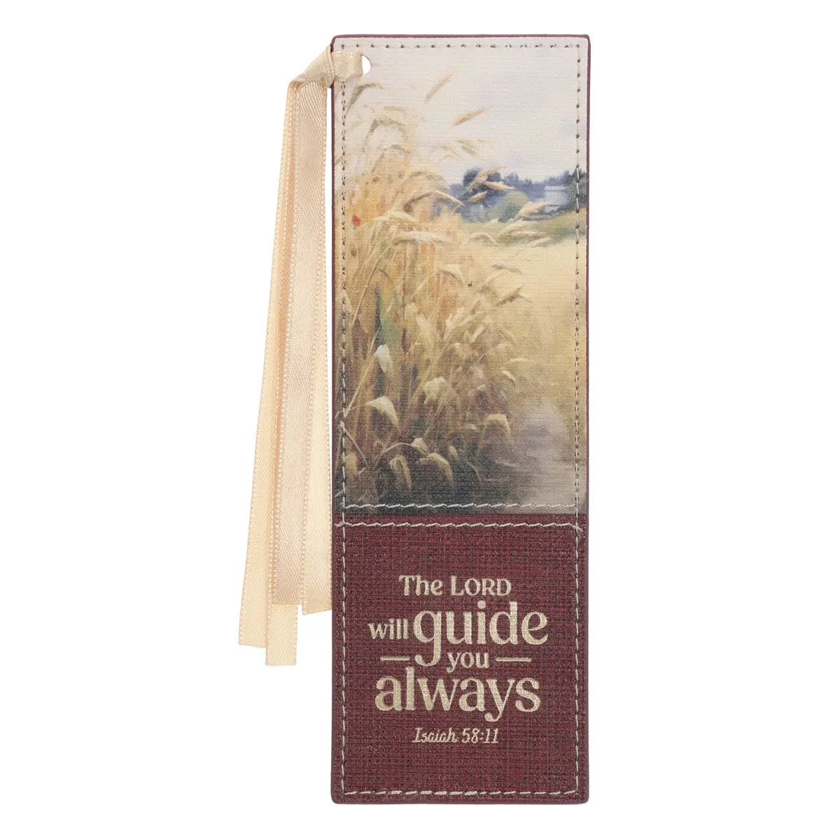 The Lord Will Guide You Always Faux Leather Bookmark 1
