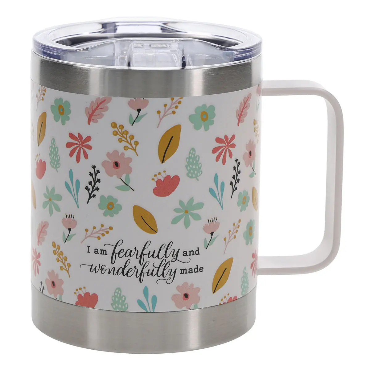 I Am Fearfully And Wonderfully Made Stainless Steel Camp Style Travel Mug 1