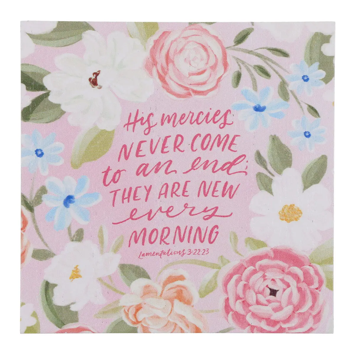 His Mercies Never Come To An End; They Are New Every Morning Mdf Decor Block 1