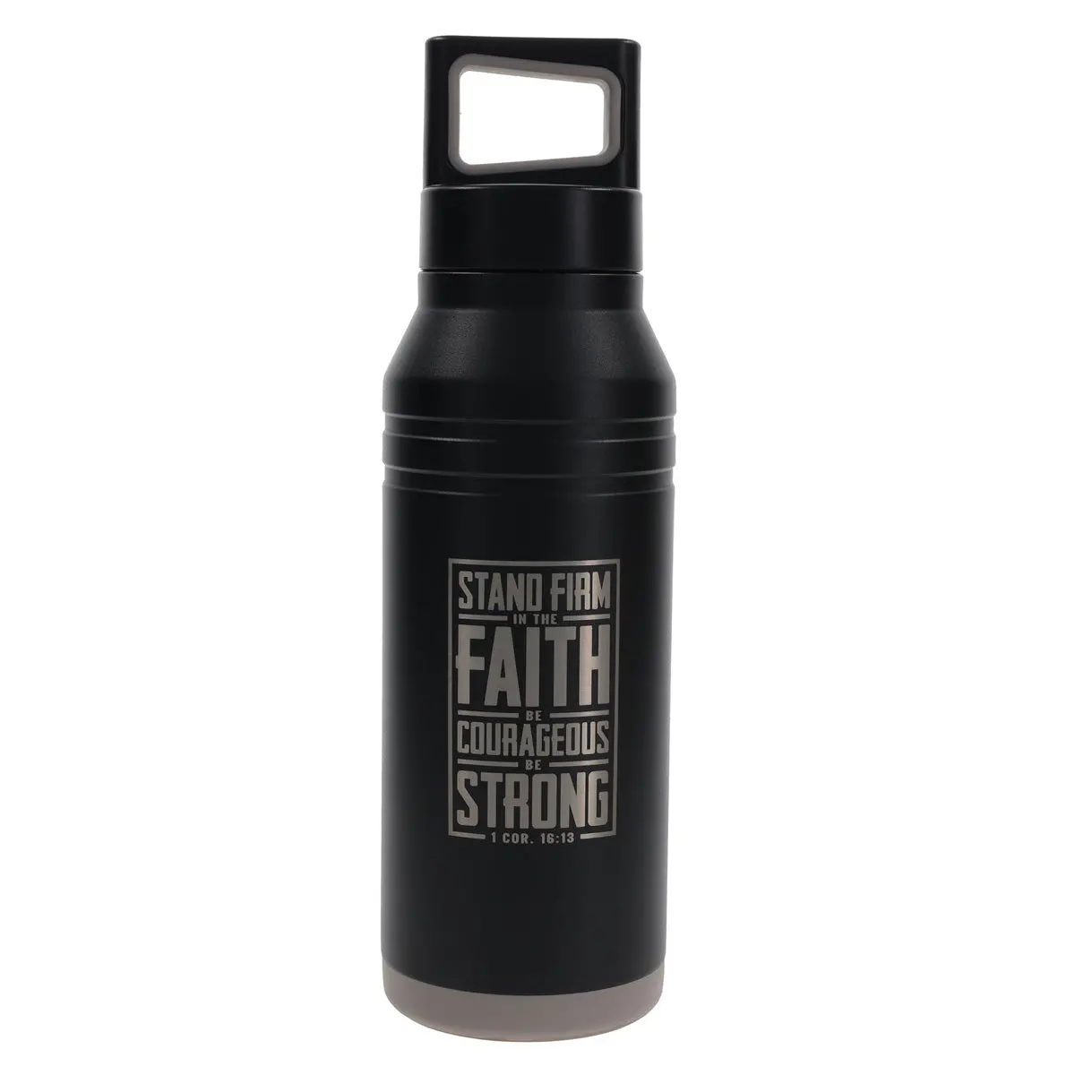 Stand Firm In The Faith, Be Courageous, Be Strong Stainless Steel Water Bottle 1